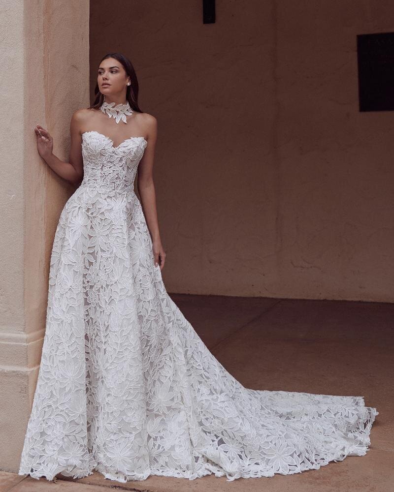 strapless wedding dress bride elegant
