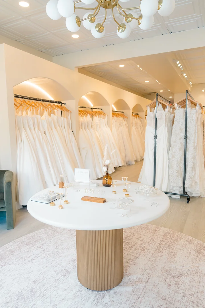 Orange County bridal specialists luxury boutique interior